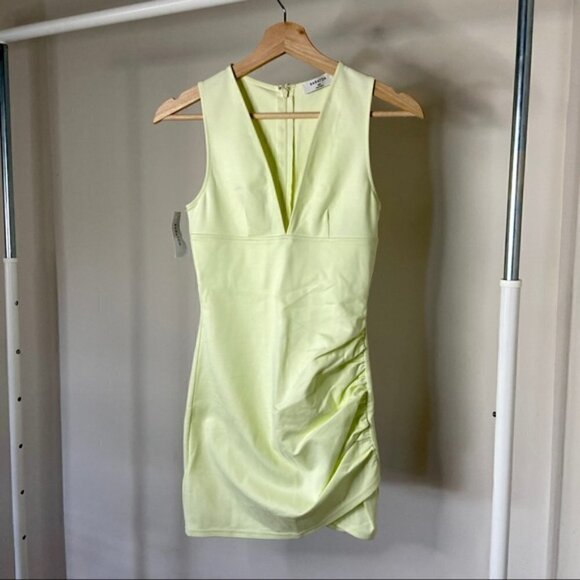 BABATON Aritzia Harrington yellow mini dress sz 00 - Picture 11 of 11